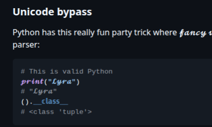 Unicode bypass